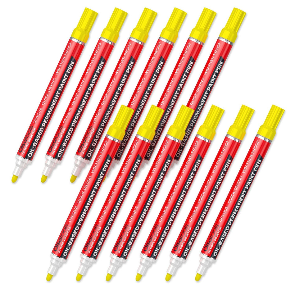 Oil-Based Paint Markers with Fine Tip, Fade-Resistant, Weatherproof Design