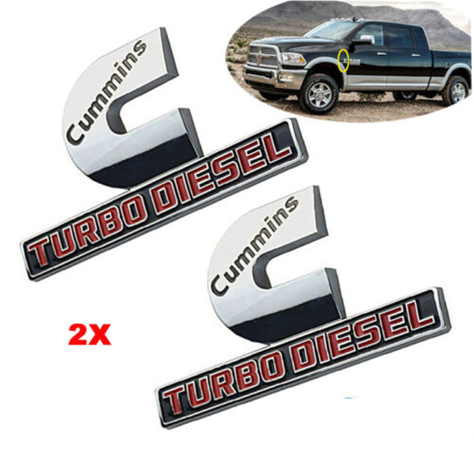 Cummins Emblems Turbo Diesel 68365891AA 2pcs