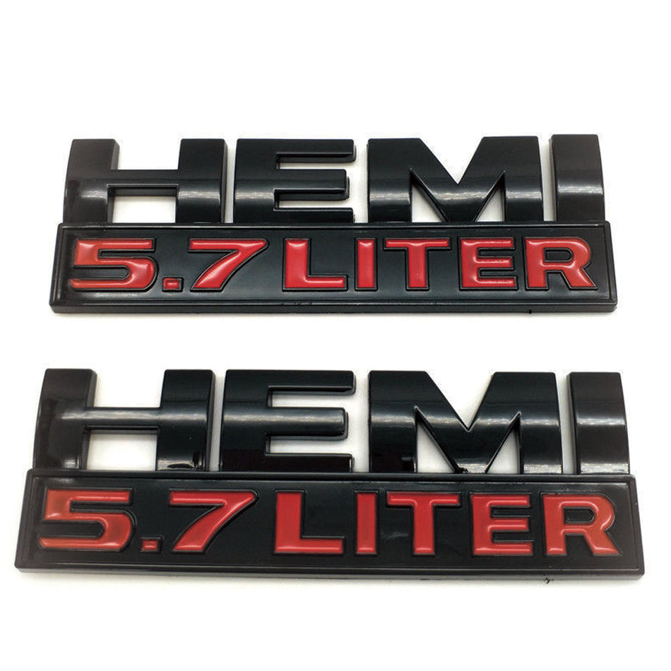 RAM 1500 HEMI 5.7L 4X4 black emblem badge kit