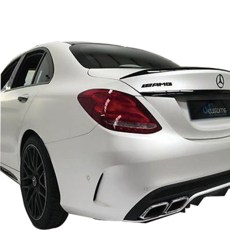 Matte black rear emblem badge for Mercedes-Benz C-Class W204