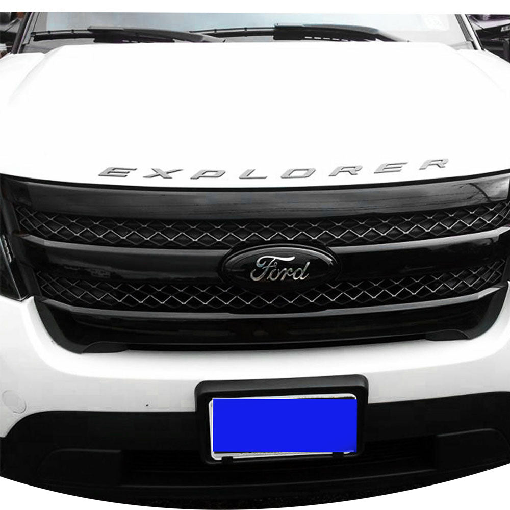 2011-2018 Ford Explorer Front Hood Emblem Letters - Matte Silver OEM Replacement
