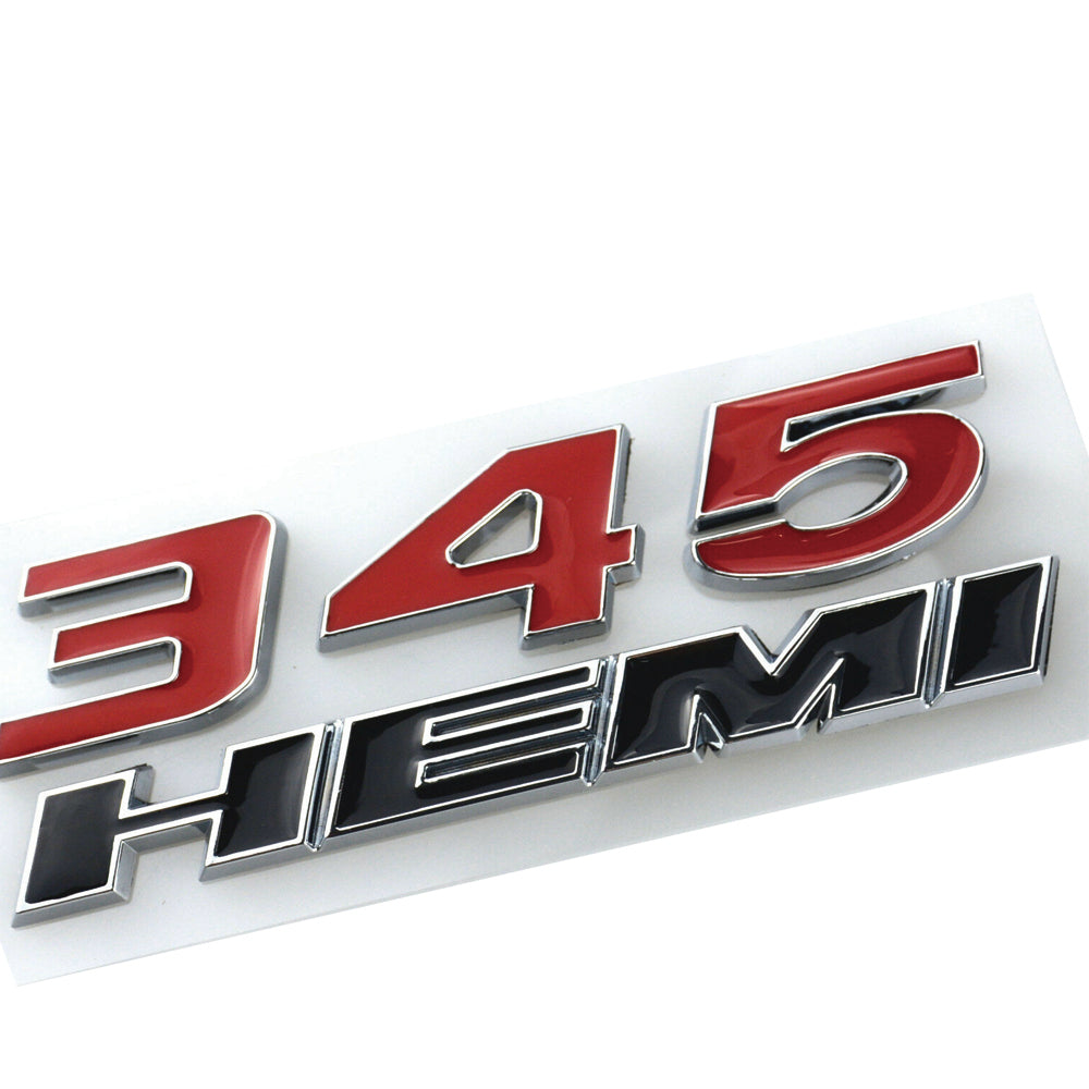345 HEMI black and red emblem badge for Dodge Challenger