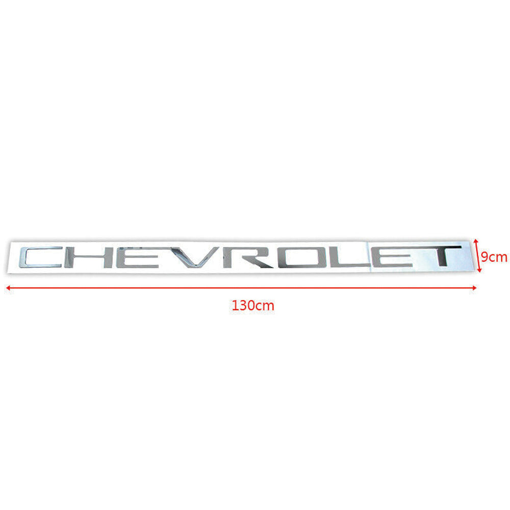 Silver Tailgate Letter Inserts for 2019-2023 Chevrolet Silverado