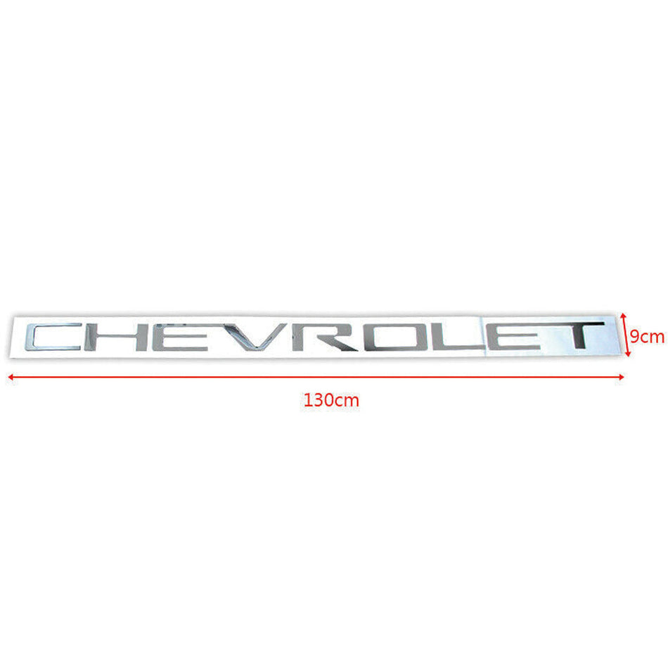 Silver Tailgate Letter Inserts for 2019-2023 Chevrolet Silverado