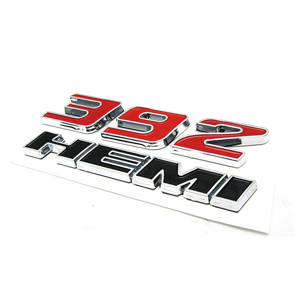 2008-2023 Dodge Challenger 392 HEMI Black/Red Emblem Set - 5.1 Inch