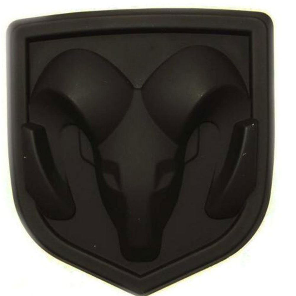 2009-2018 Ram 1500/2500/3500 Matte Black Tailgate Emblem - 6.18x5.63 Inch