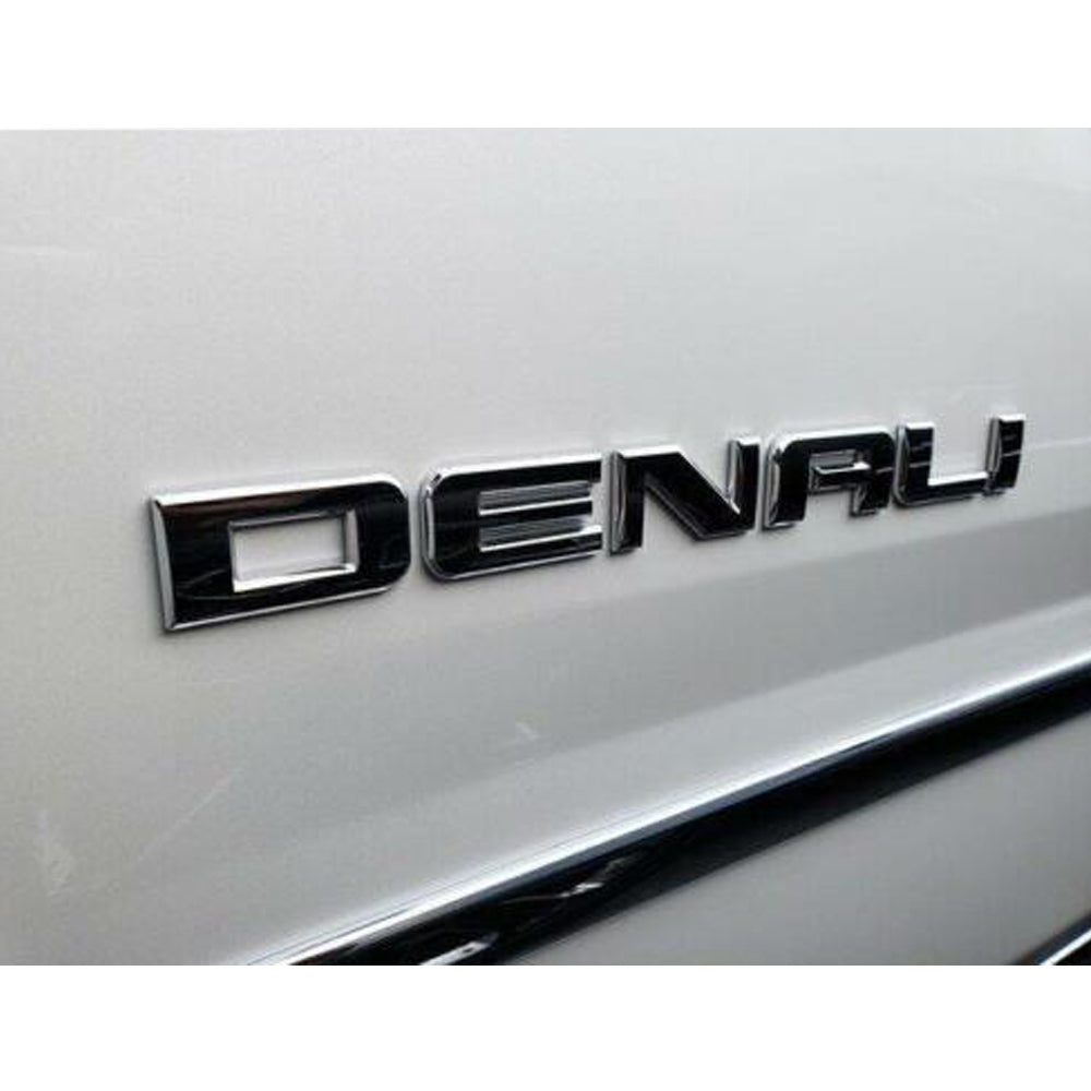 GMC Denali Glossy Black Letter Emblem Replacement for 2007-2018 Models