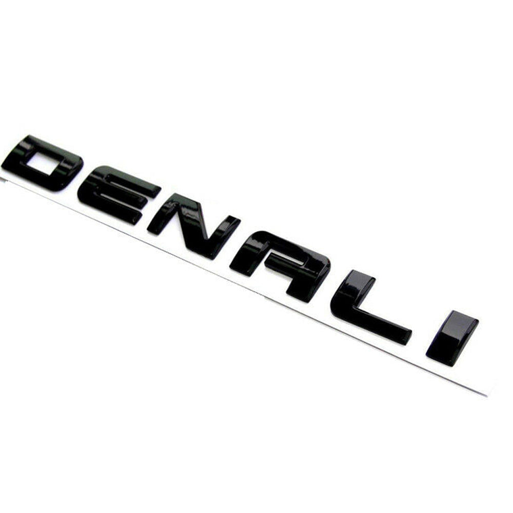GMC Denali Glossy Black Letter Emblem Replacement for 2007-2018 Models