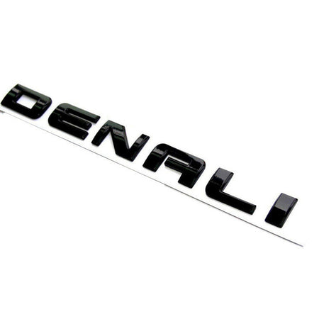 GMC Denali Glossy Black Letter Emblem Replacement for 2007-2018 Models