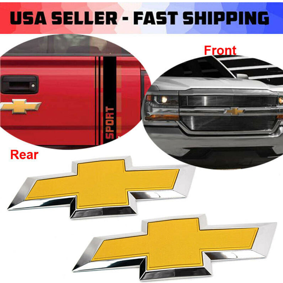 Gold front and rear emblem kit for Silverado 1500 2016–2019