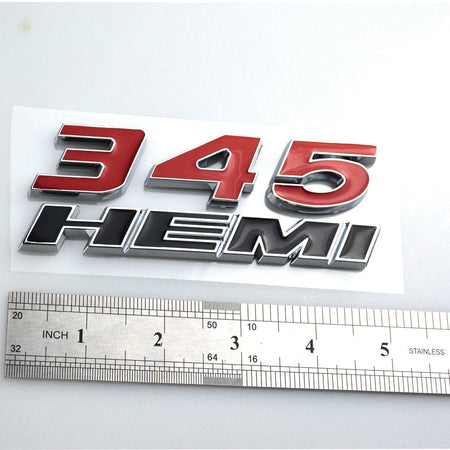 345 HEMI black and red emblem badge for Dodge Challenger