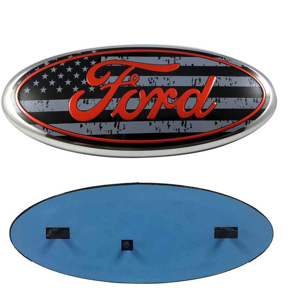 Ford F150 2004-2014 9" US Flag Grille Emblem - Billet Aluminum