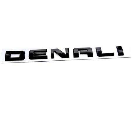 GMC Denali Glossy Black Letter Emblem Replacement for 2007-2018 Models