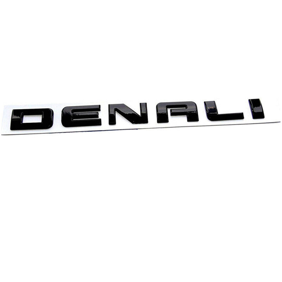 GMC Denali Glossy Black Letter Emblem Replacement for 2007-2018 Models