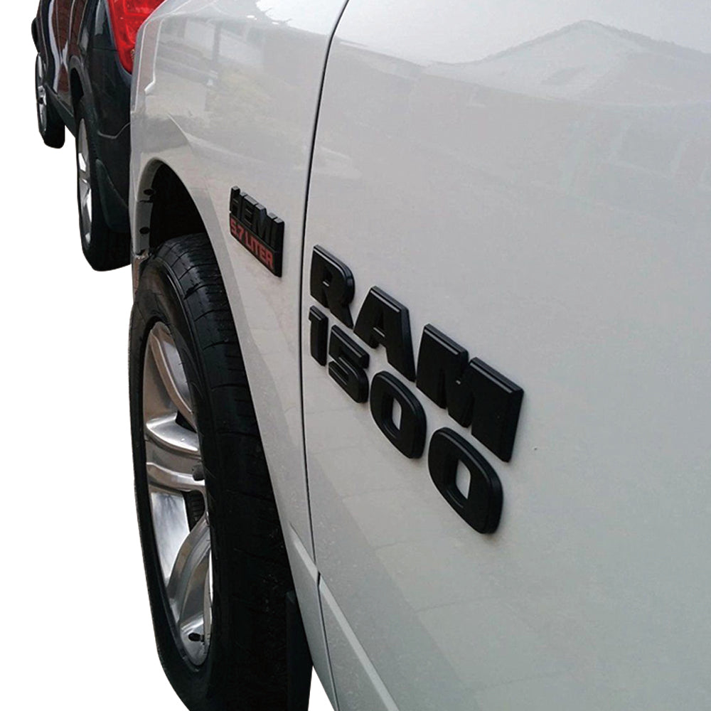 RAM 1500 HEMI 5.7L 4X4 black emblem badge kit