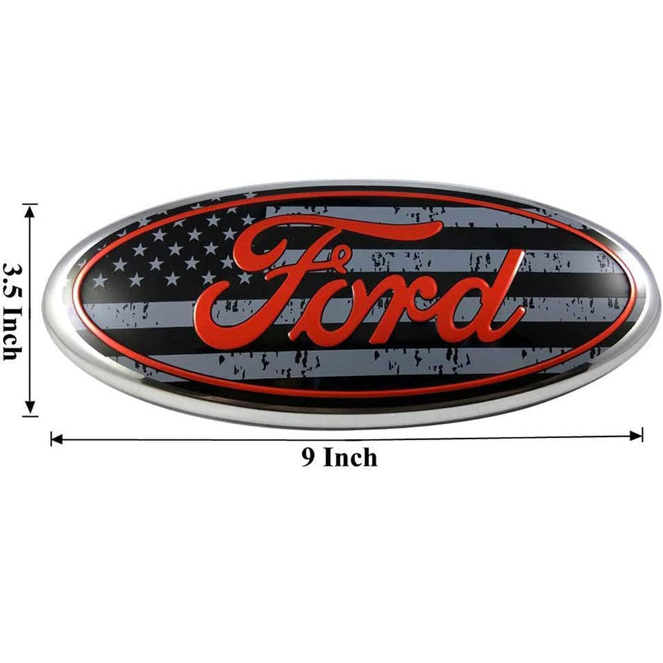 Ford F150 2004-2014 9" US Flag Grille Emblem - Billet Aluminum
