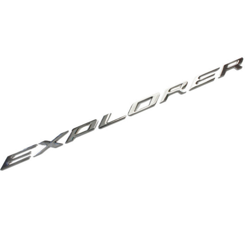 2011-2018 Ford Explorer Front Hood Emblem Letters - Matte Silver OEM Replacement