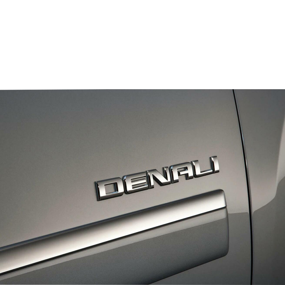 GMC Denali Glossy Black Letter Emblem Replacement for 2007-2018 Models