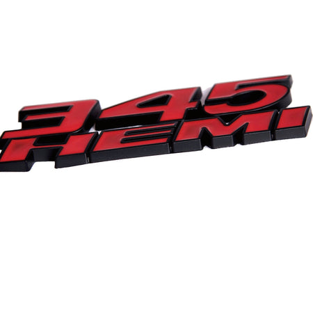 Dodge Challenger 345 HEMI Black/Red Emblem Set - 4.875 Inch