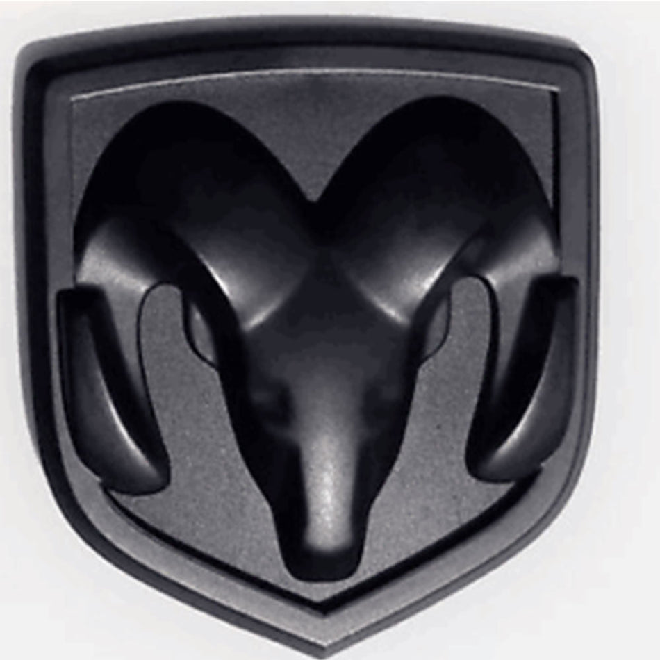 2009-2018 Ram 1500/2500/3500 Matte Black Tailgate Emblem - 6.18x5.63 Inch