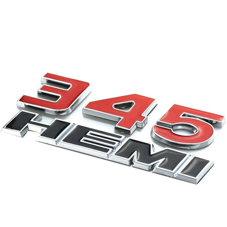 345 HEMI black and red emblem badge for Dodge Challenger