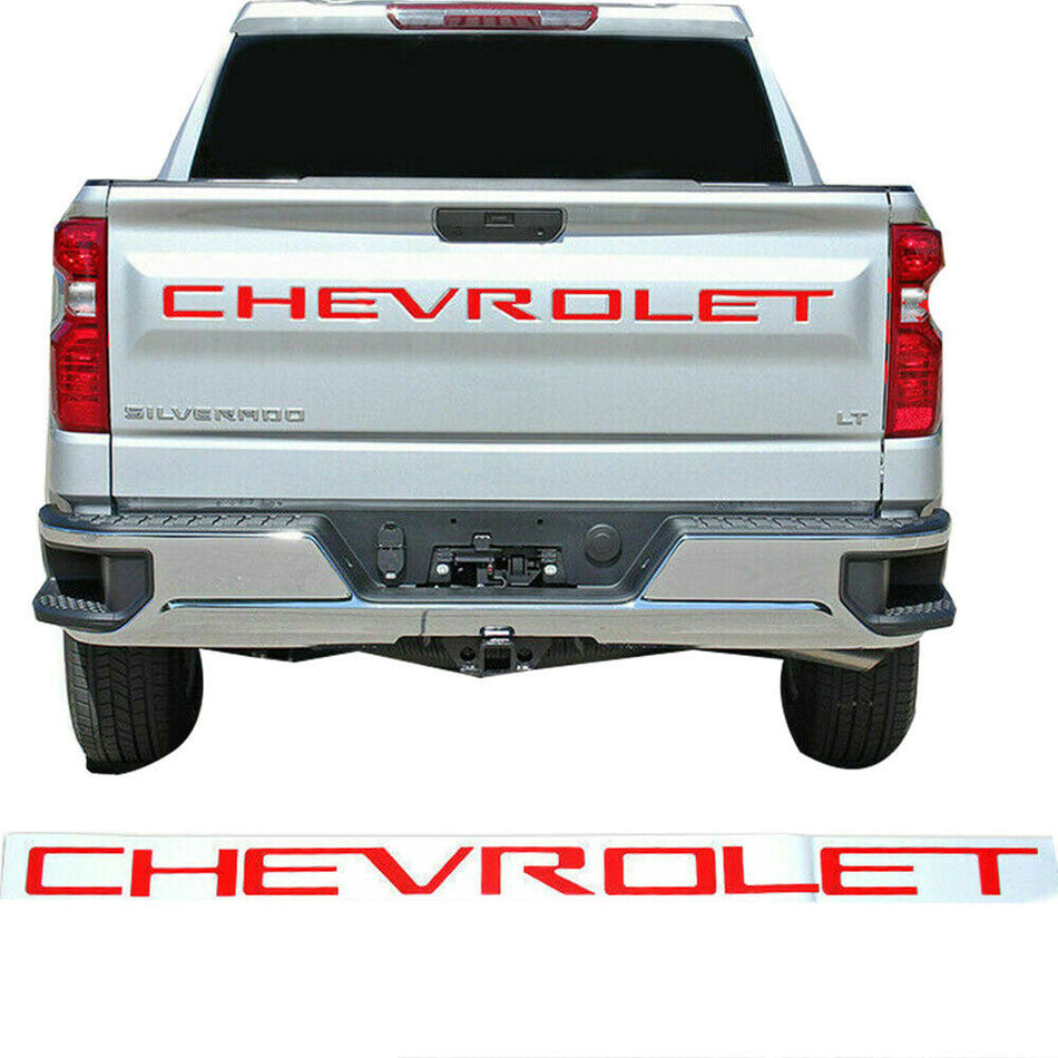 2019-2023 Silverado Red Tailgate Letter Inserts - Nameplate