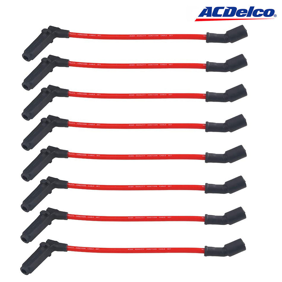 High-Temperature Spark Plug Wires with Heat Shields for V8 LS Engines 8PCS