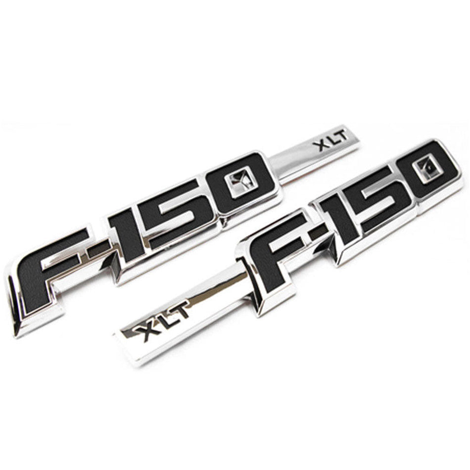 Chrome Fender Emblems for Ford F-150 XLT Side Badge 2009-2014