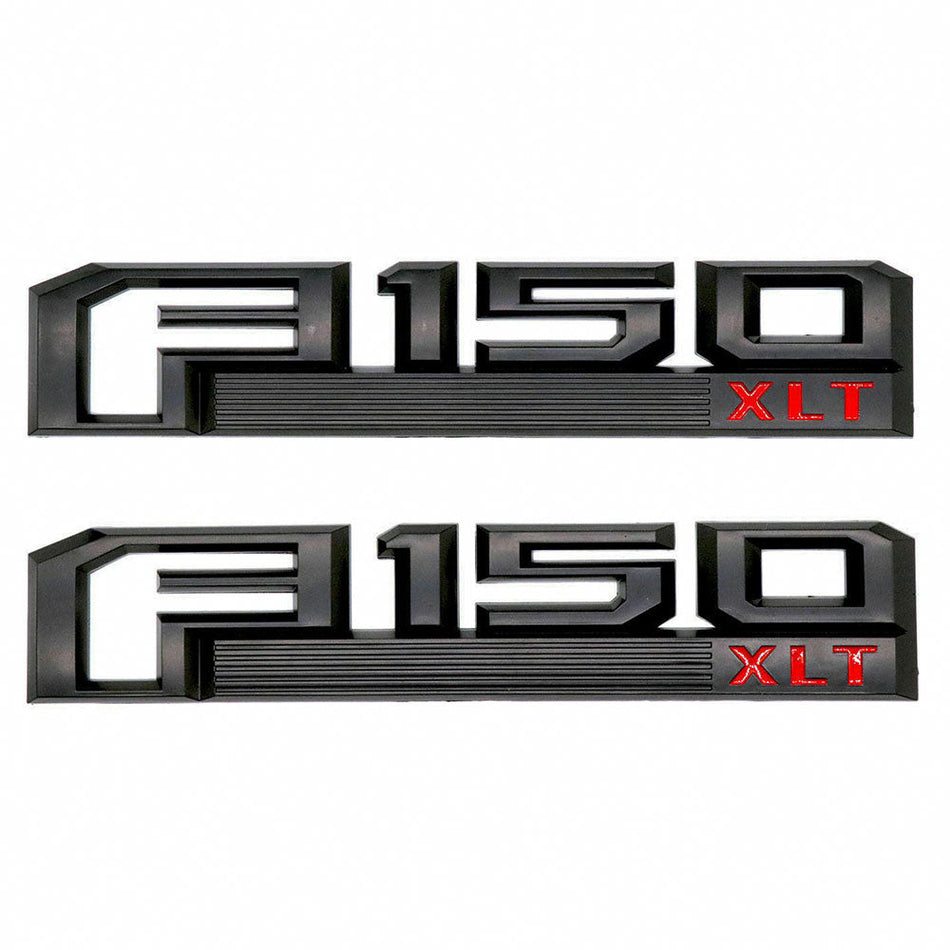 Ford F-150 XLT Fender Emblem - Red & Black OEM Replacement Badge FL3Z-16720-D