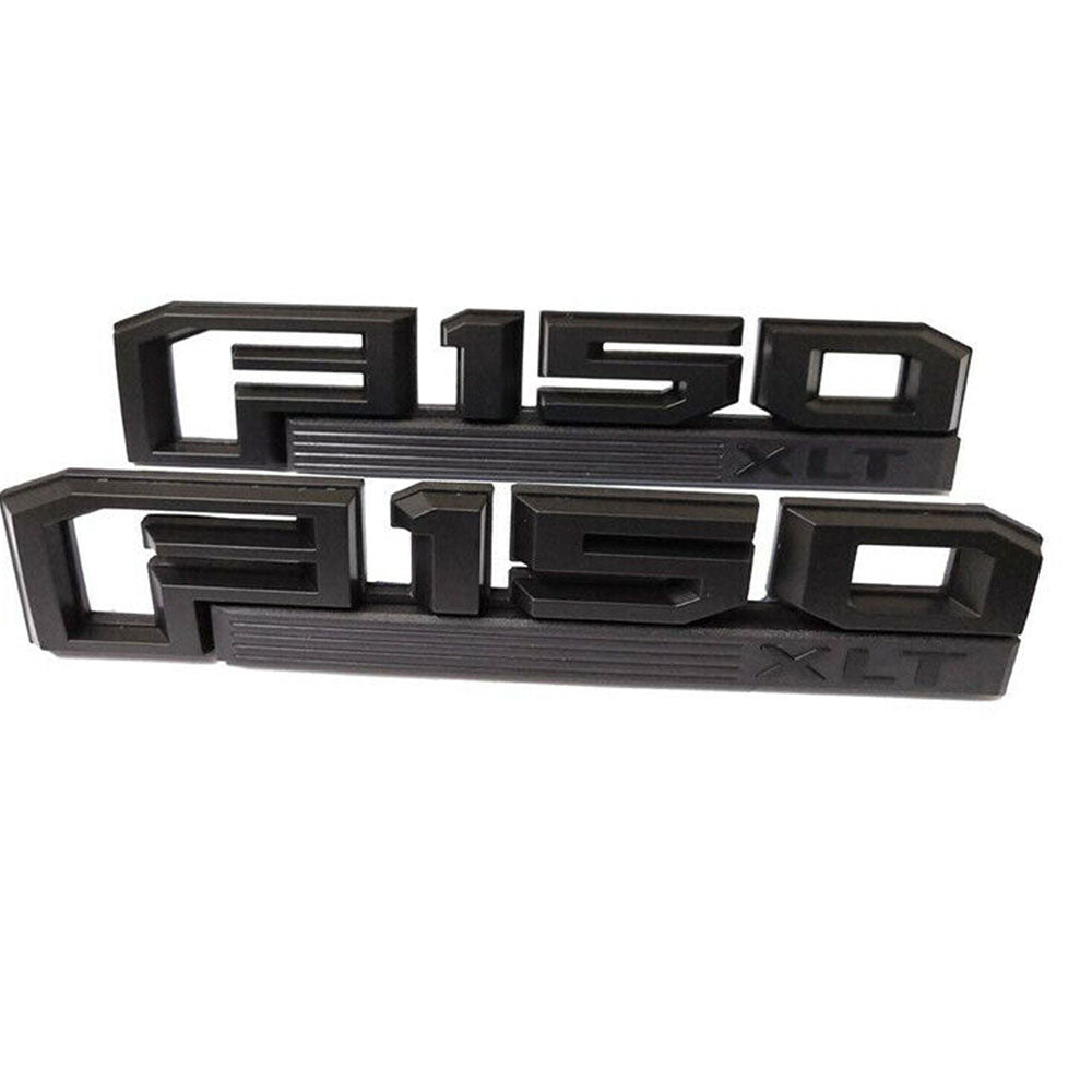 Matte black fender emblems for Ford F-150 XLT 2015-2020