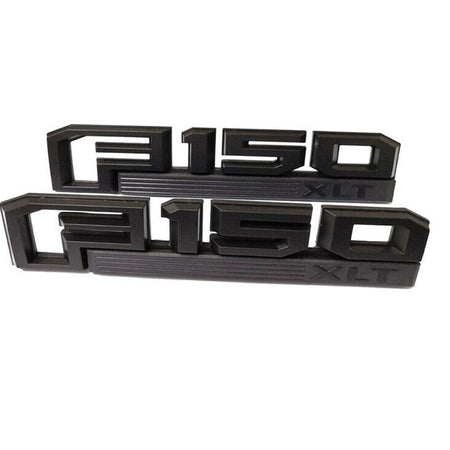 Matte black fender emblems for Ford F-150 XLT 2015-2020