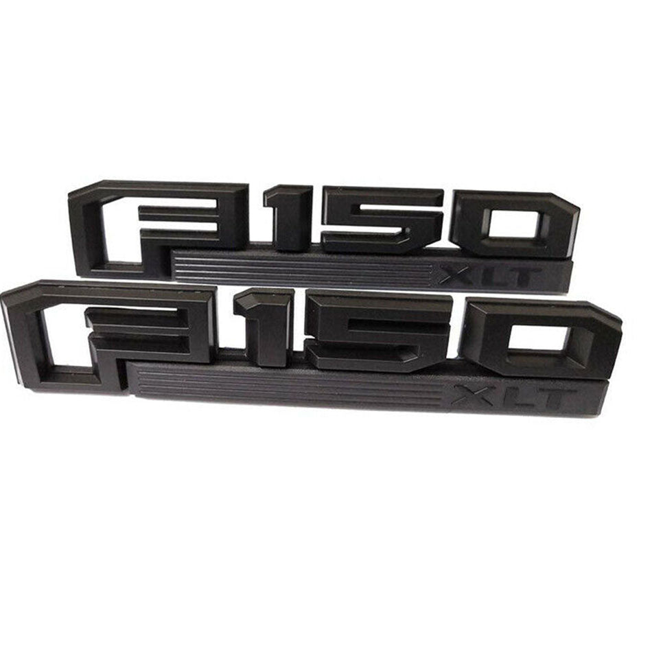 Matte black fender emblems for Ford F-150 XLT 2015-2020