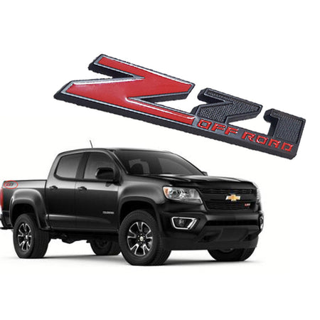 Z71 Off-Road emblem for 2014-2018 Silverado and Sierra trucks - black and red