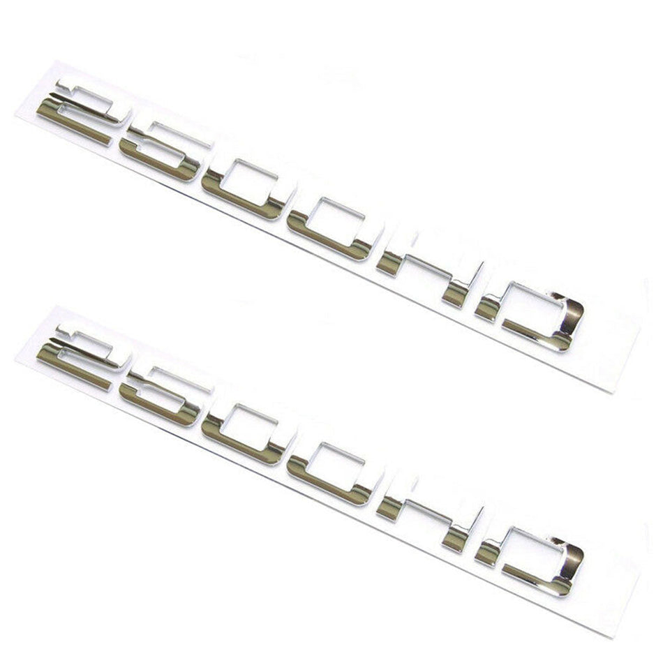 Chrome 2500HD Emblem Badge Set for Silverado and Sierra Trucks