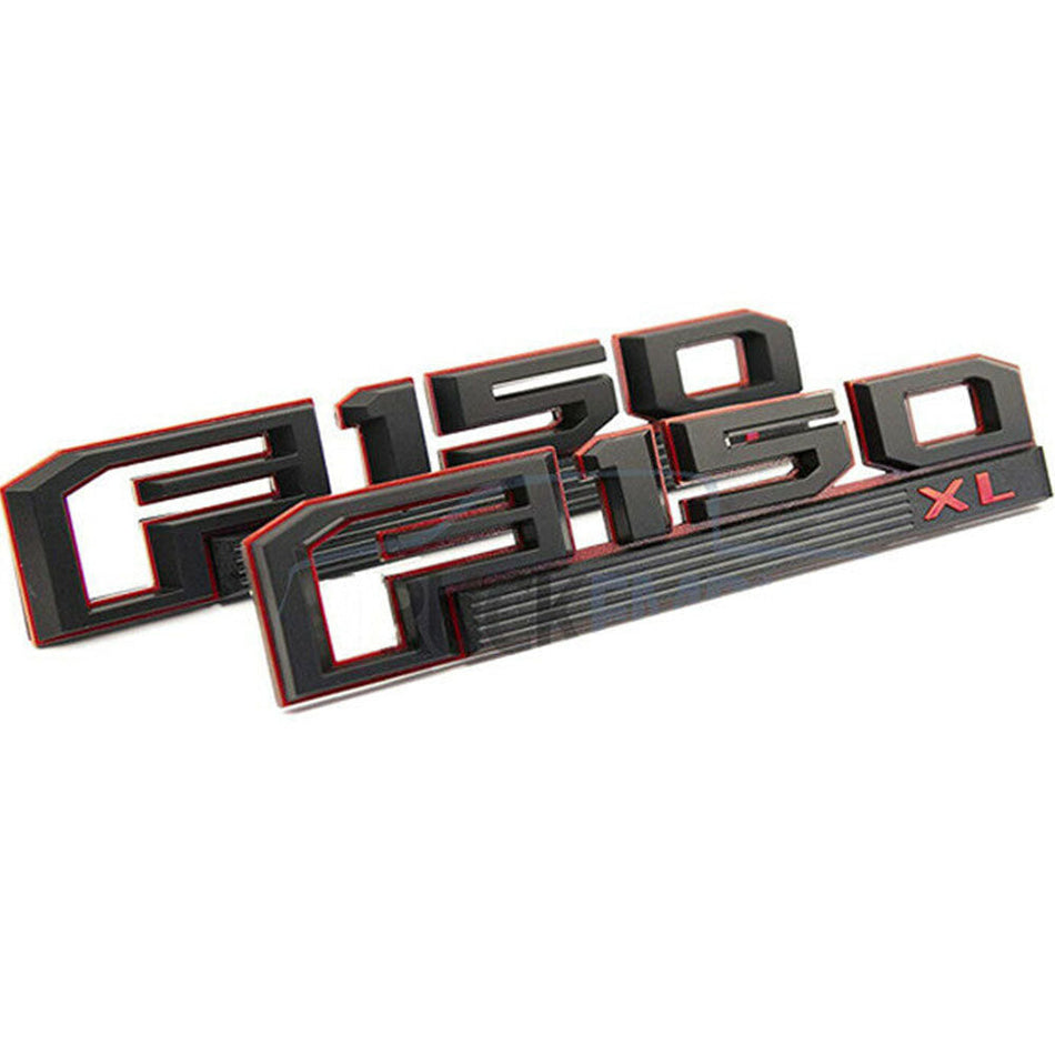 Ford F-150 XL Emblem FL3Z-16720-A - Red Black Fender Badge