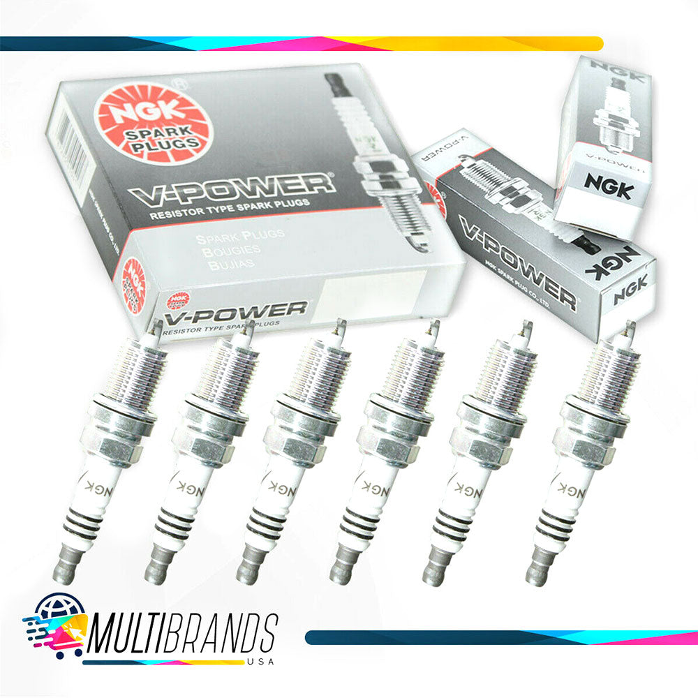NGK V-Power Spark Plugs 6pcs for Ford, Lincoln, Audi