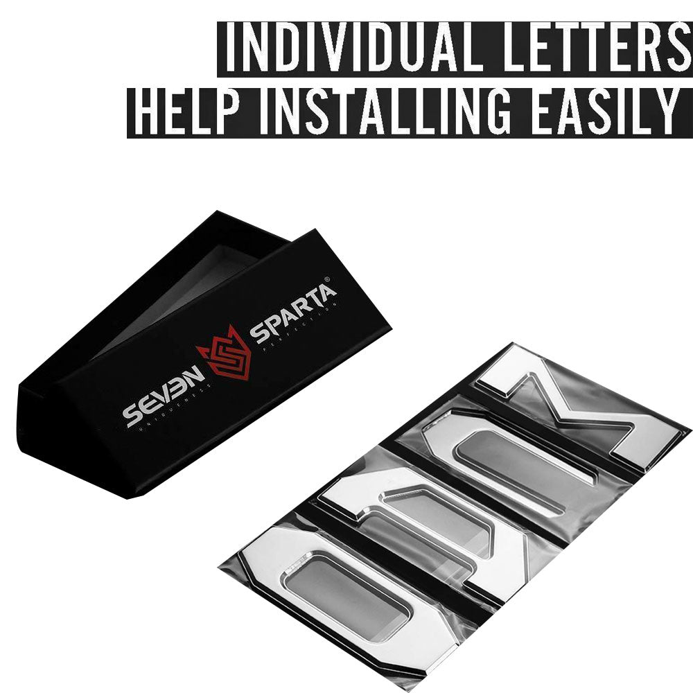 Chrome Tacoma tailgate letter inserts for 2016-2023 models - 3D ABS OEM-fit emblem
