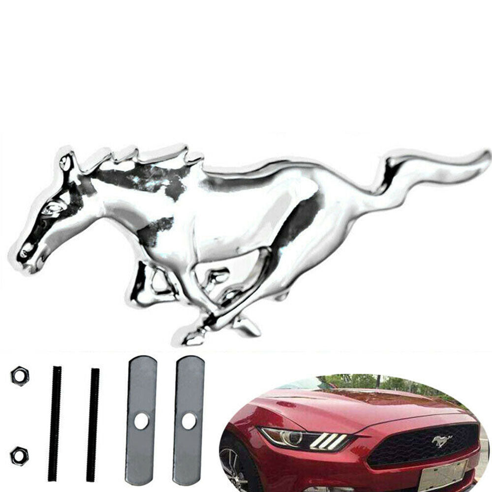3D chrome running horse grille emblem for 2010-2014 Ford Mustang
