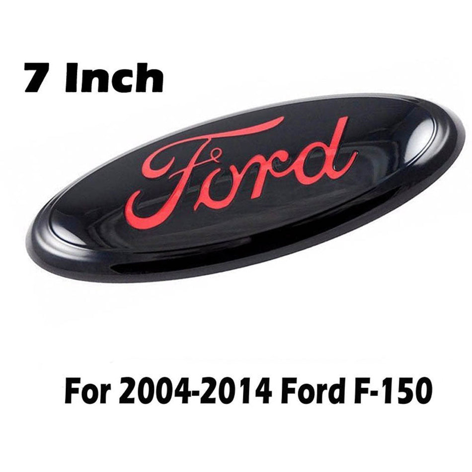 7-inch black red oval tailgate emblem for Ford F-150 2004-2014