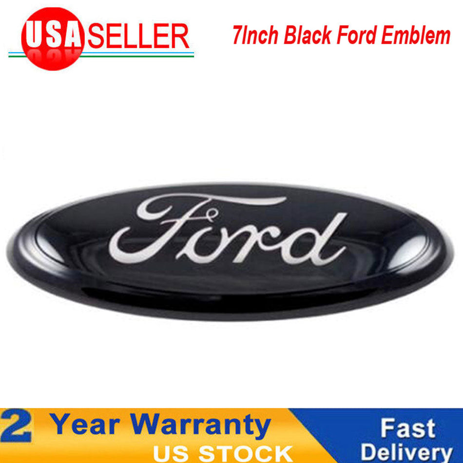 Ford 7" Black Oval Emblem - F150 2004-2014 Tailgate Badge USA Seller