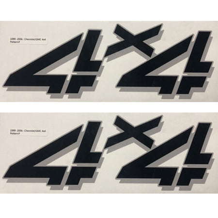 4x4 Decals for Chevrolet Silverado 1999–2006 - Set of 2
