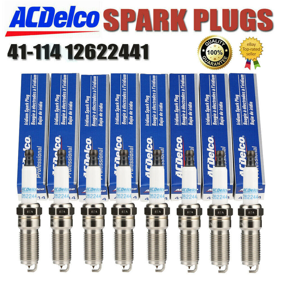 8pc iridium spark plugs for Chevrolet Silverado and GMC Sierra 5.3L V8 (2016-2017 models)