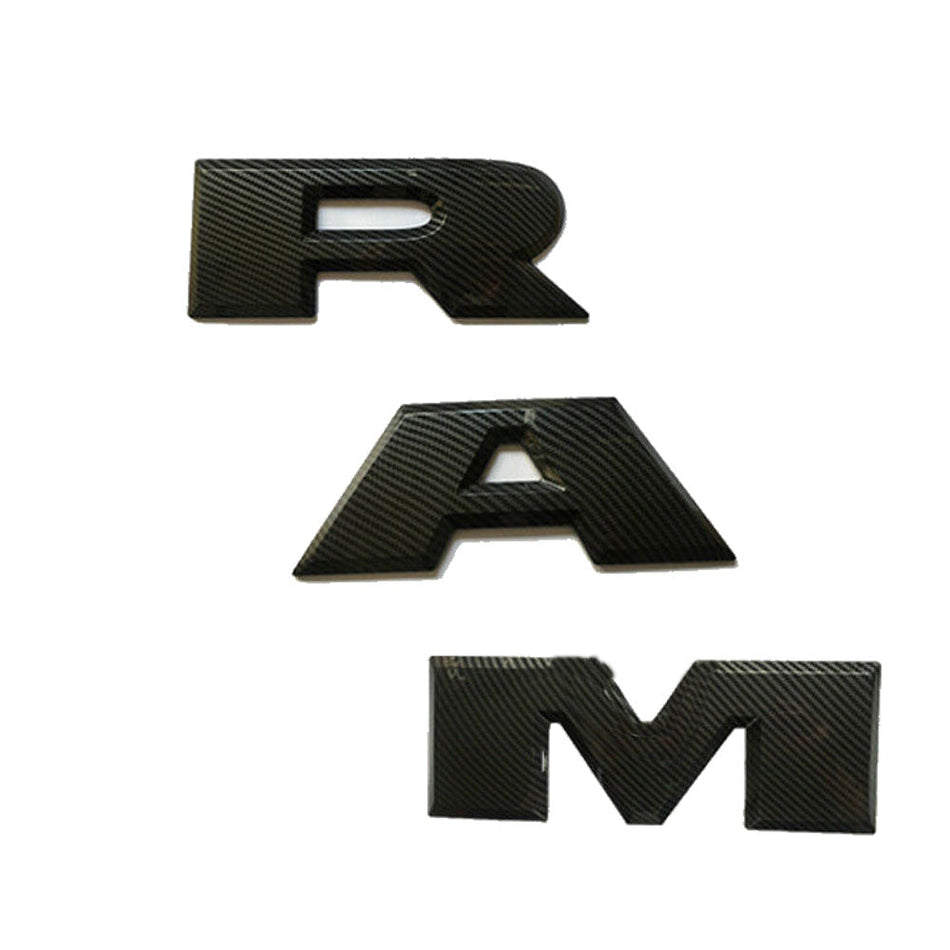 Dodge Ram 1500 Emblem Tailgate Letters Black 68245564AD, 68245565AD, 68245566AD