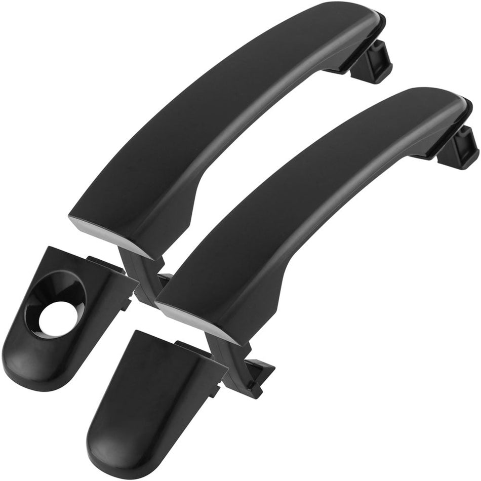 Black front exterior door handle set for Chevy Malibu G6 Equinox Torrent XL-7
