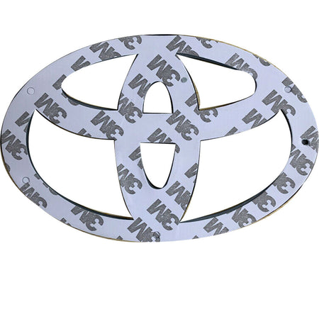Matte black front grille emblem 75311-0C030 made of ABS, fits Toyota Sequoia, Tacoma, Tundra models