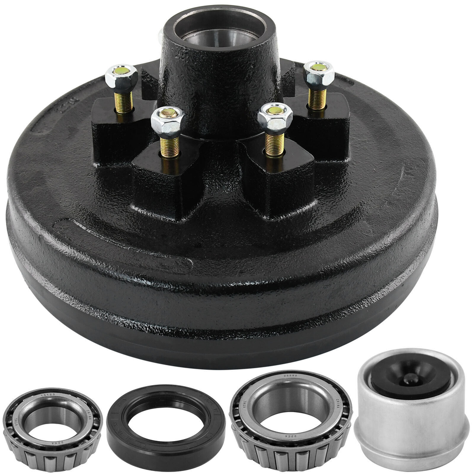 6 on 5.5 inch Trailer Hub Drum Kit for 5200-6000 lbs Axle