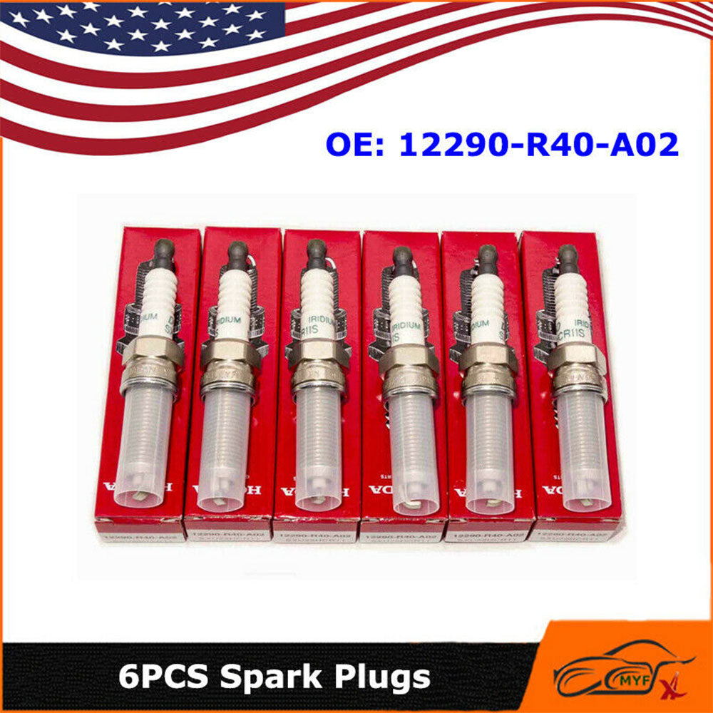 OEM Spark Plugs for Honda, Acura - 6PCS Set