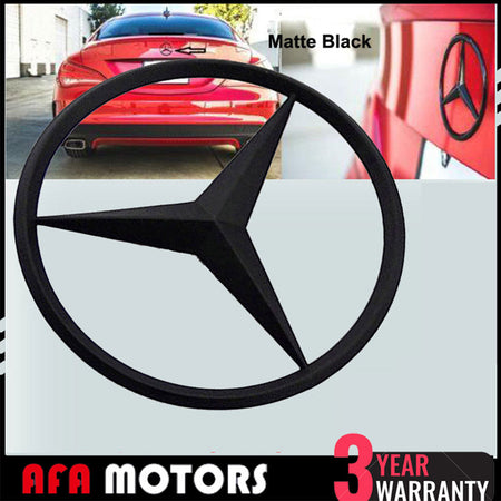 Matte black rear trunk emblem for Mercedes W221 S-Class