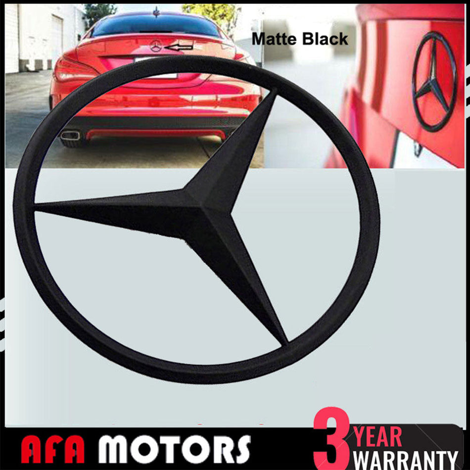 Matte black rear trunk emblem for Mercedes W221 S-Class