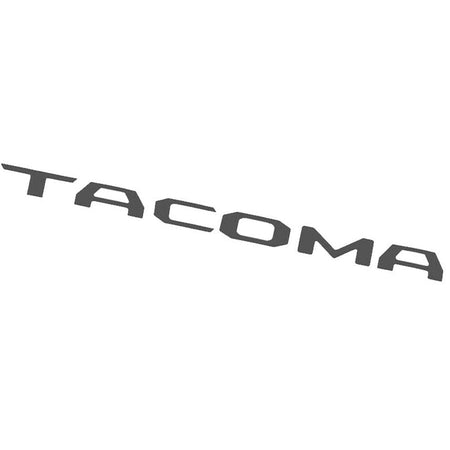 Matte black Tacoma tailgate letter inserts for 2016-2023 models - 3D ABS OEM-fit emblem